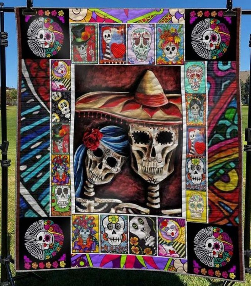 Mp2311 Sugar Skull Forever Be A Couple Quilt Dhc16123543Dd