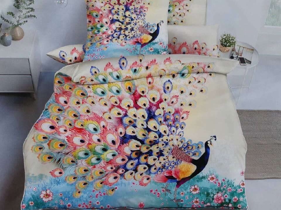 Peacock Floral Garden Bedding Set