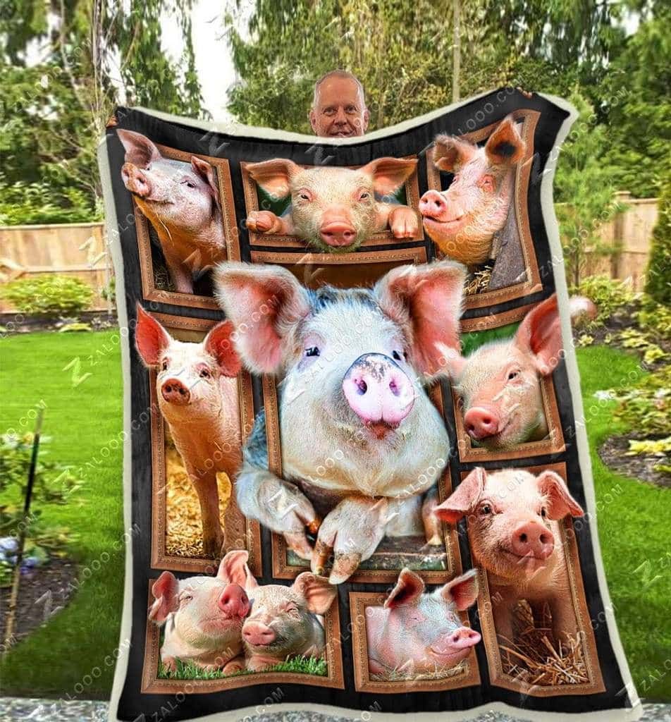 Mp2408 Pig Lovely Pink Pigs Quilt Dhc16124888Dd