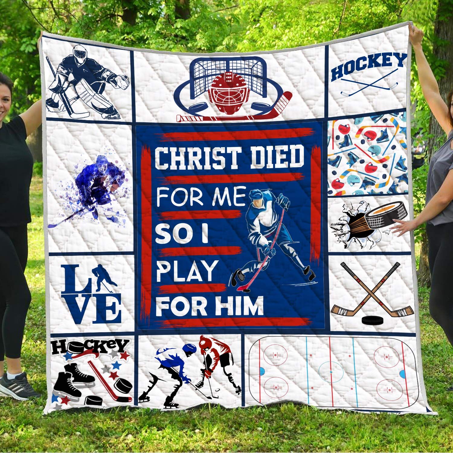 Mp2410 Hockey Play For Jesus Quilt Dhc16124356Dd
