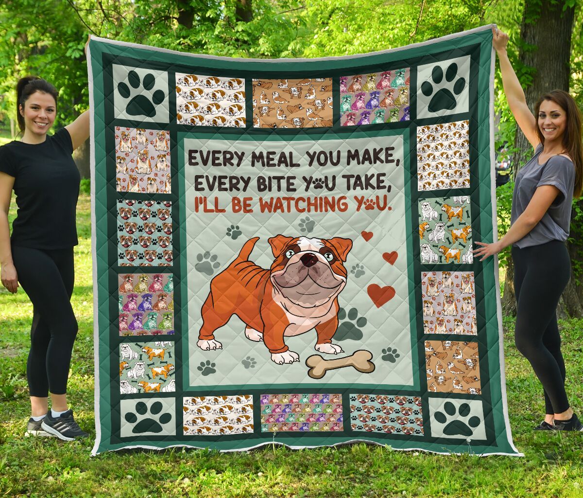 Mp2510 Bulldog Watching You Quilt Dhc16124314Dd