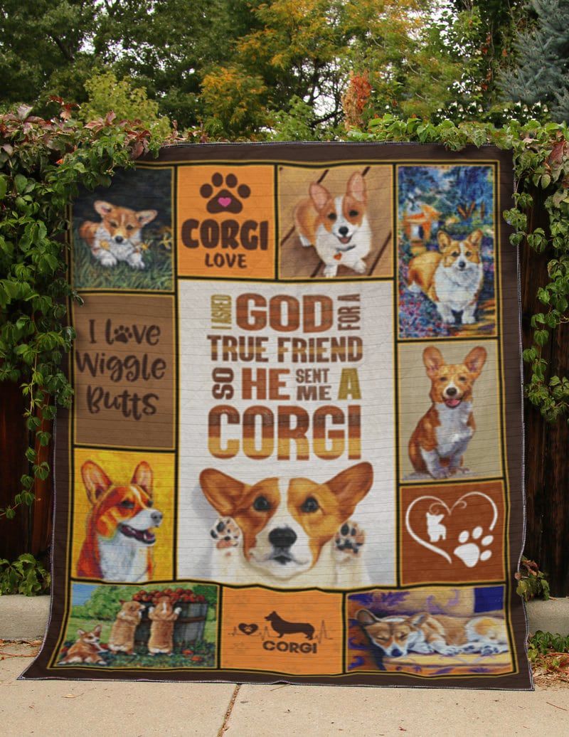 Mp2511 Corgi My True Friend Quilt Dhc16123518Dd