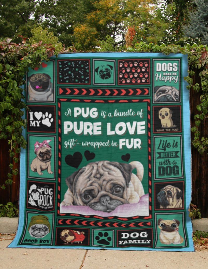 Mp2511 Pug Pug And Rock Quilt Dhc16123517Dd