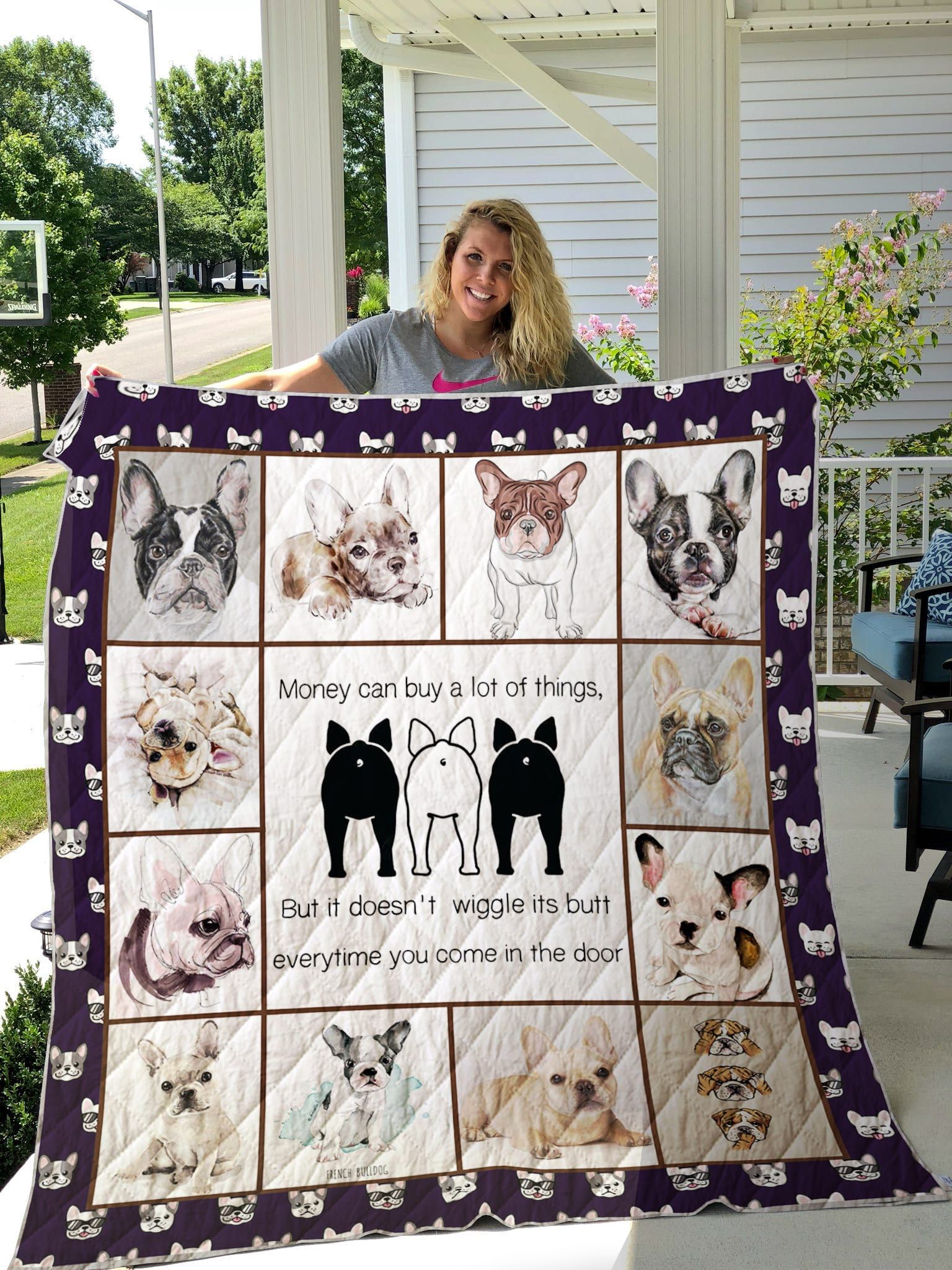 Mp2609 French Bulldog Come To The Door Quilt Dhc16123193Dd