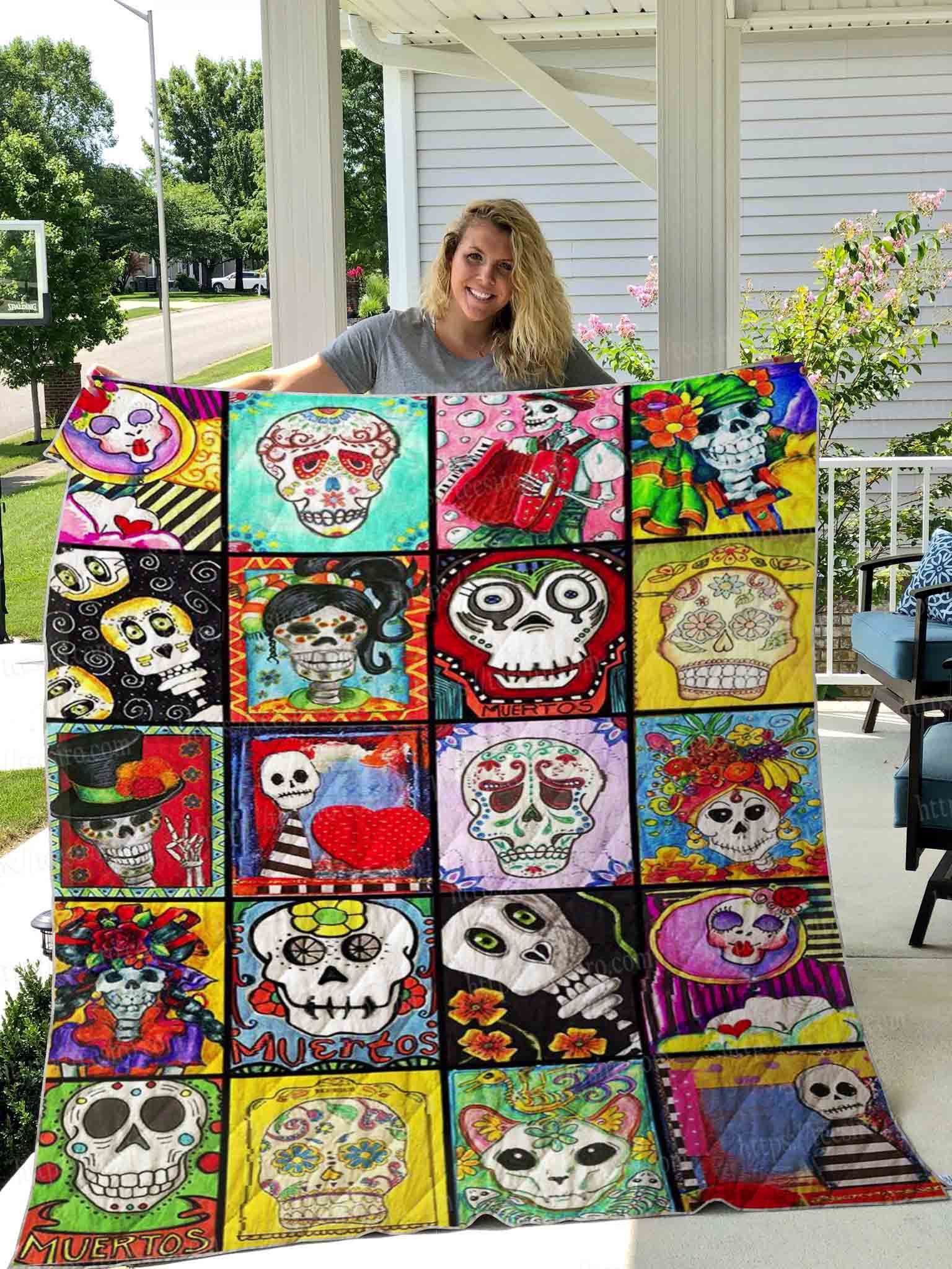 Mp2609 Sugar Skull Love The Sugar Quilt Dhc16123187Dd