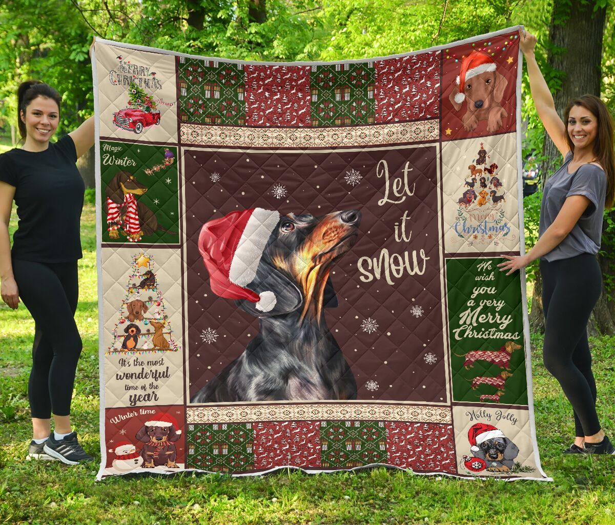 Mp2610 Dachshund Dachshund In Snow Quilt Dhc16124286Dd