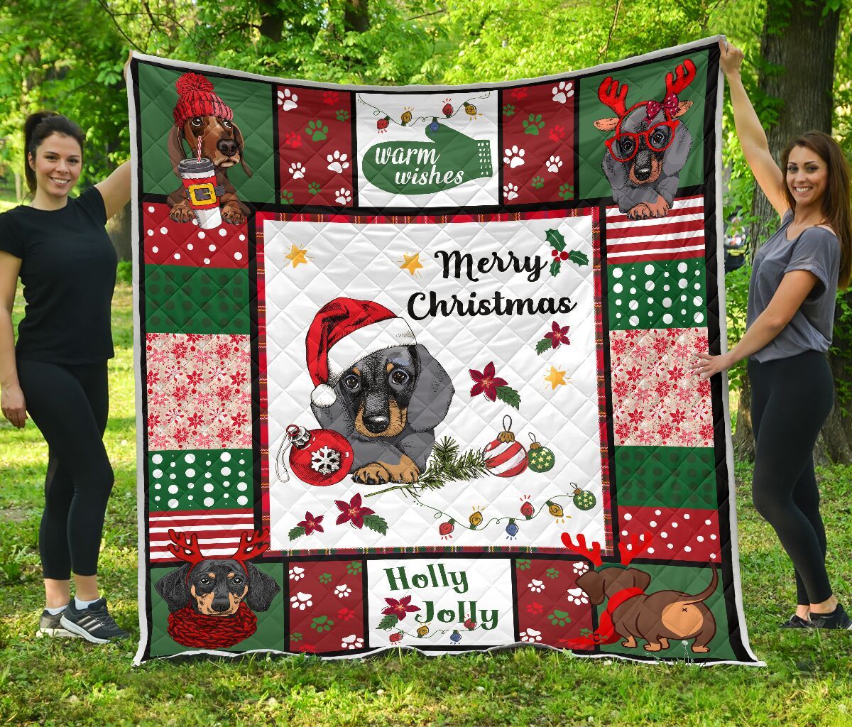 Mp2610 Dachshund Warm Wishes Quilt Dhc16124282Dd