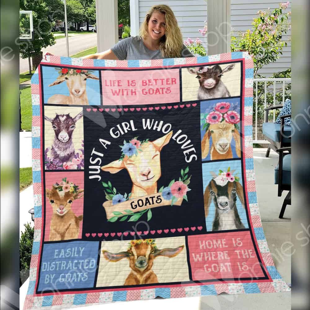 Mp2610 Goat Cute Goats At Home Quilt Dhc16124301Dd