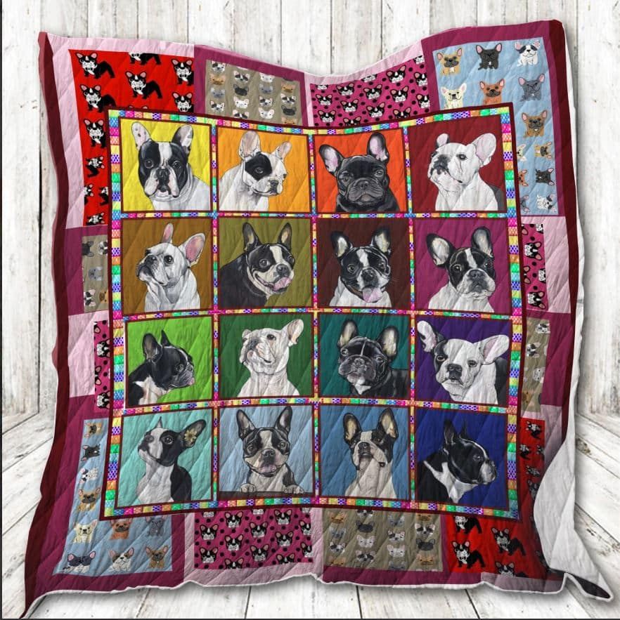 Mp2708 French Bulldog France Faces Quilt Dhc16124841Dd