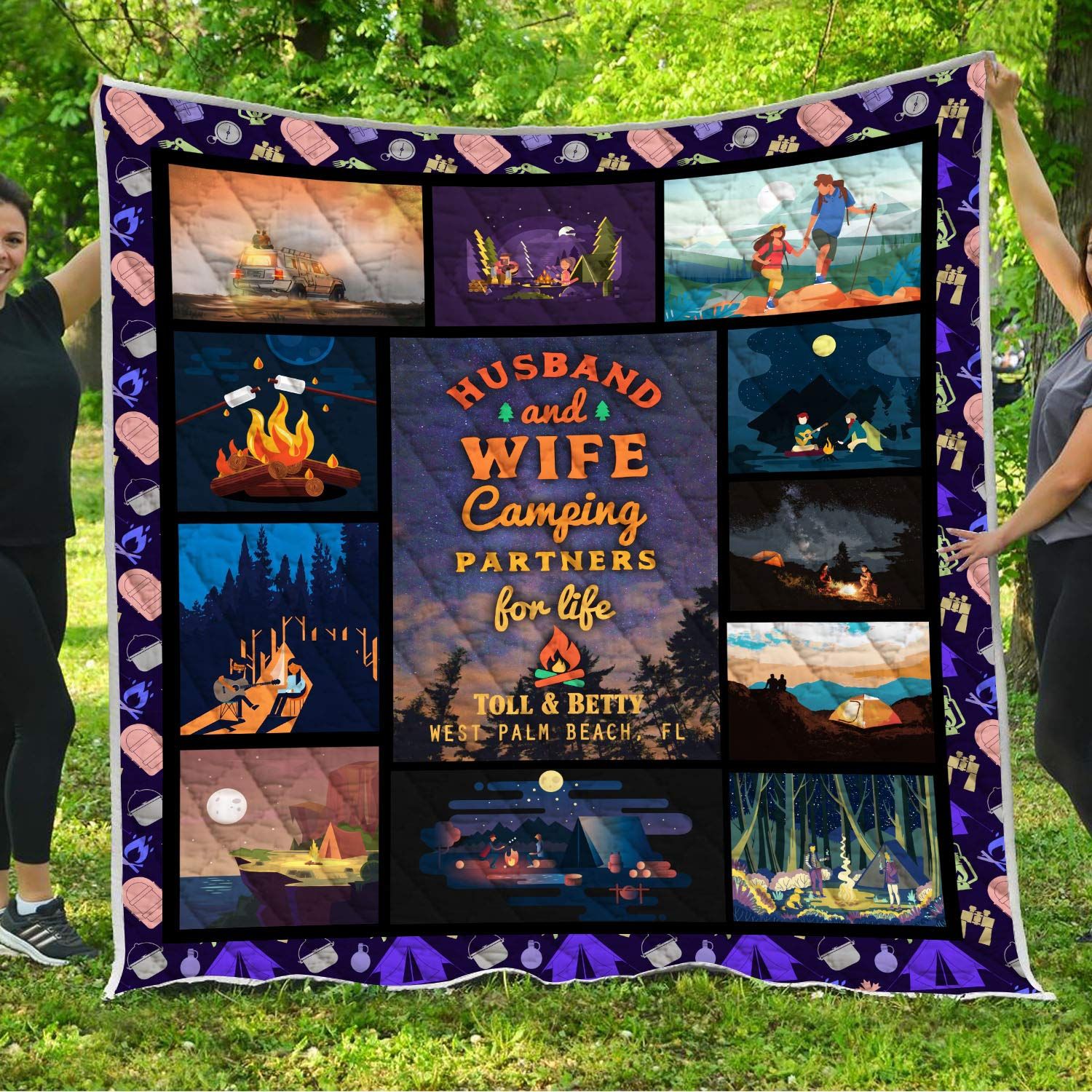 Mp2709 Camping Partner For Life Quilt Dhc16123132Dd