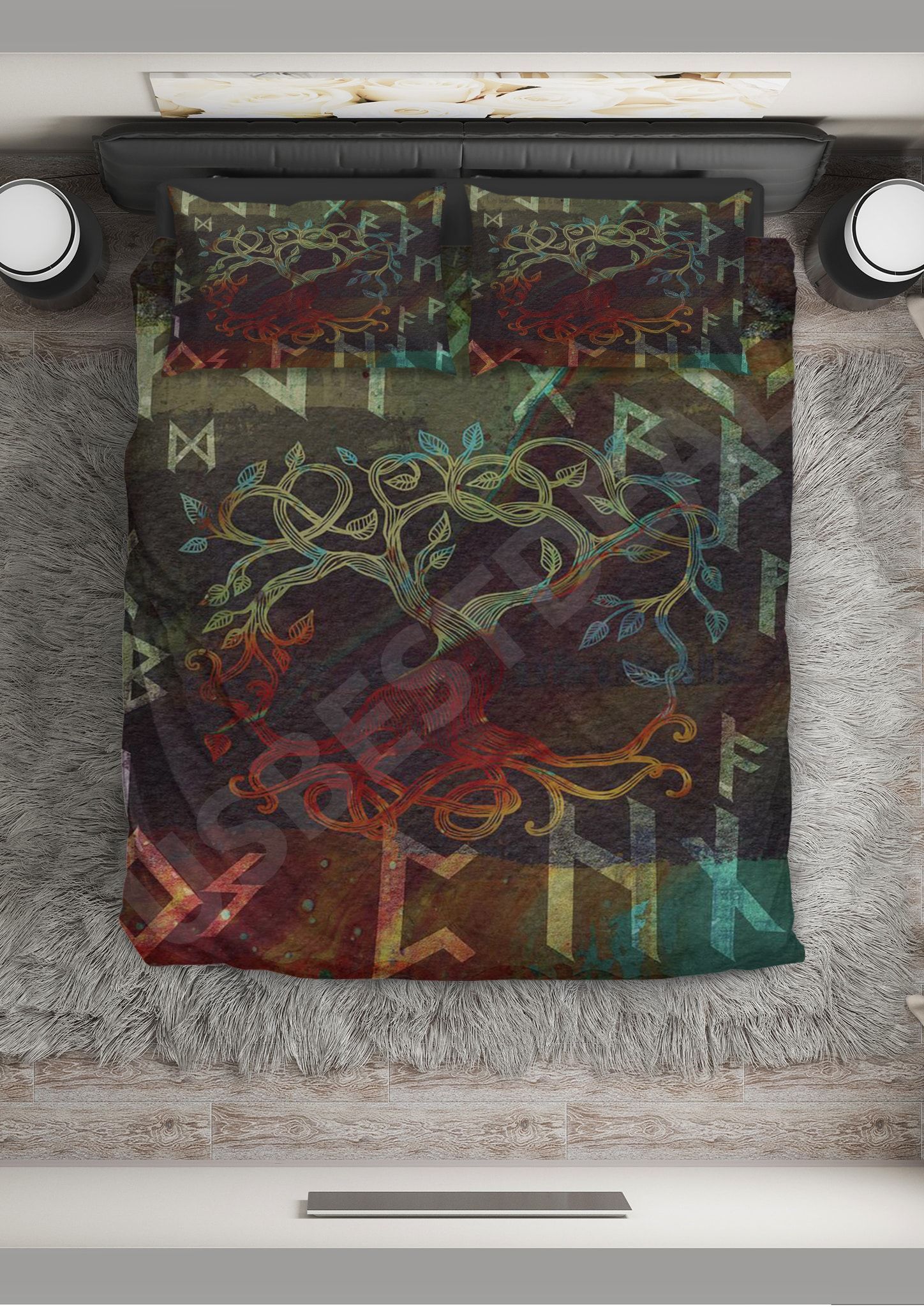 Norse Sleep Under The Tree Bedding Set