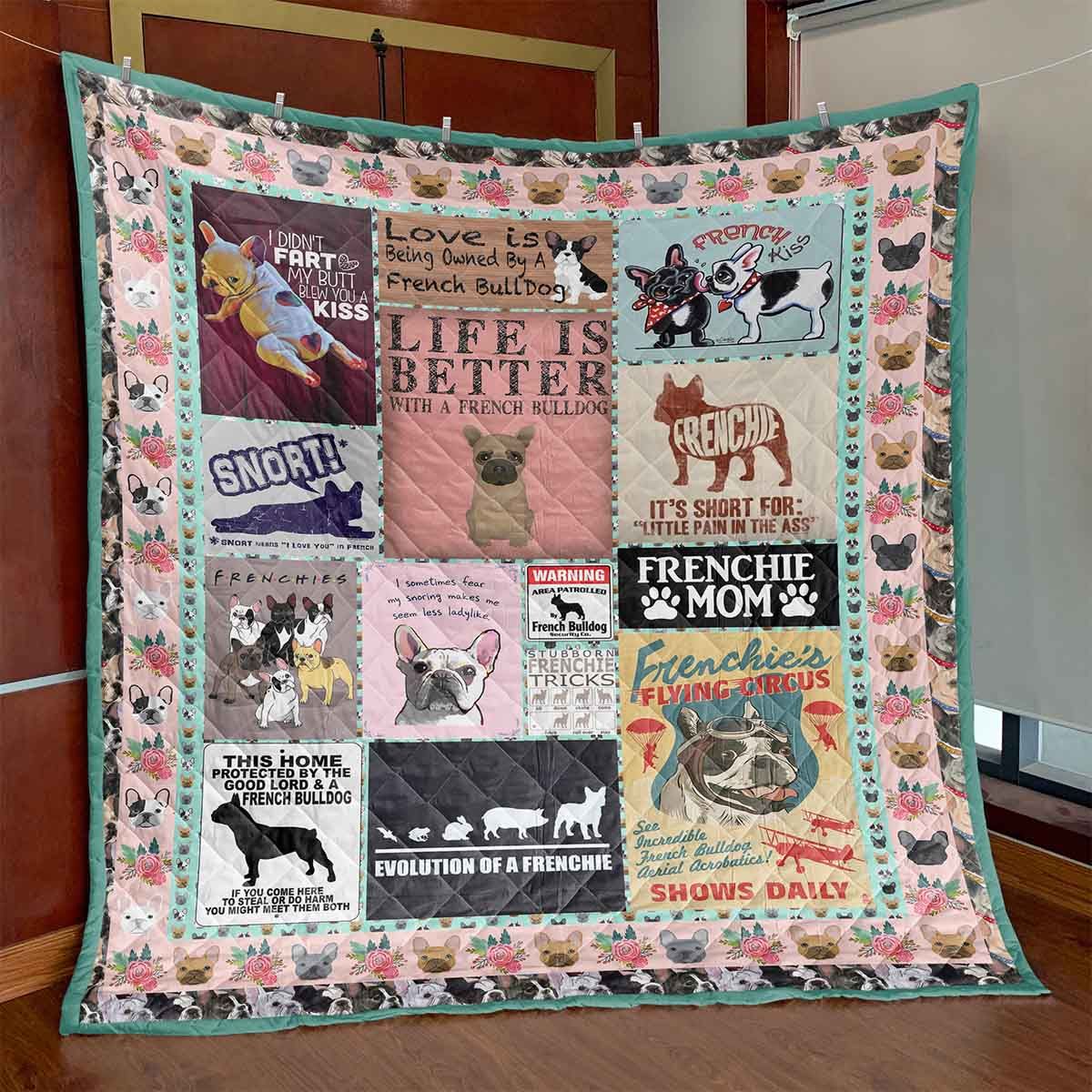 Mp2809 French Bulldog Frenchie Mom Quilt Dhc16123097Dd