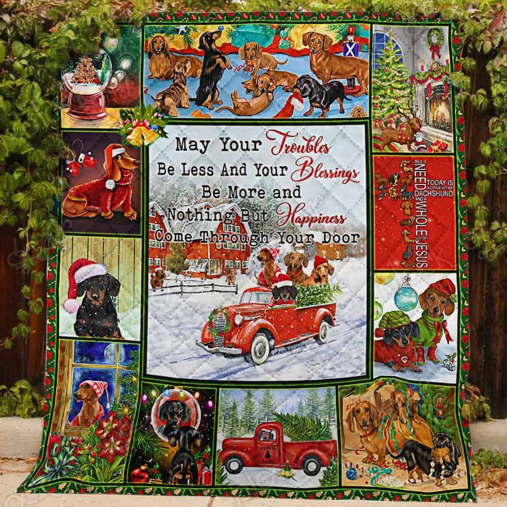 Mp2810 Dachshund Nothing But Happiness Quilt Dhc16124267Dd