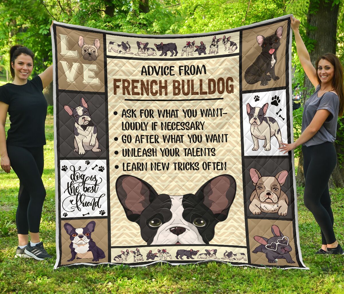 Mp2810 French Bulldog Learn New Trick Quilt Dhc16124243Dd