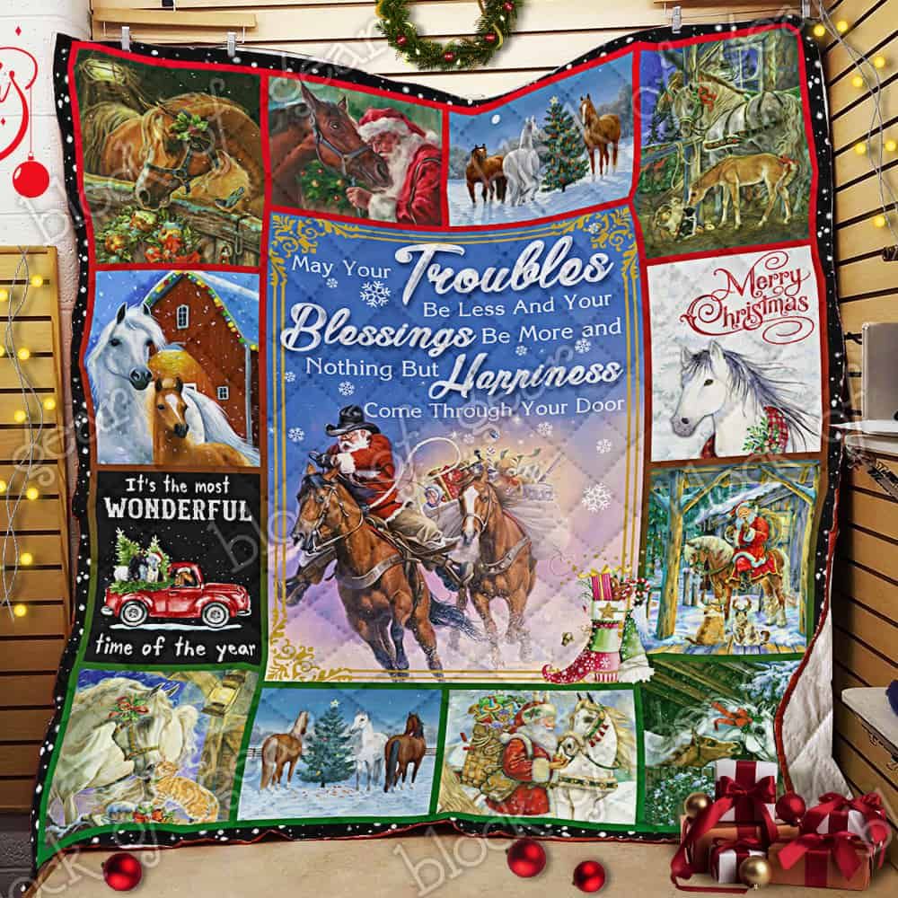 Mp2810 Horse Merry Christmas Horses Quilt Dhc16124268Dd