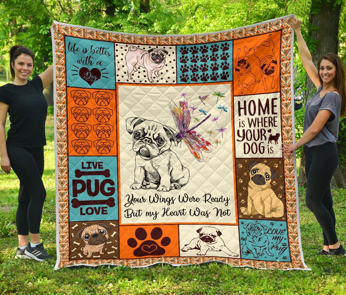 Mp2810 Pug Sad Memories Quilt Dhc16124257Dd