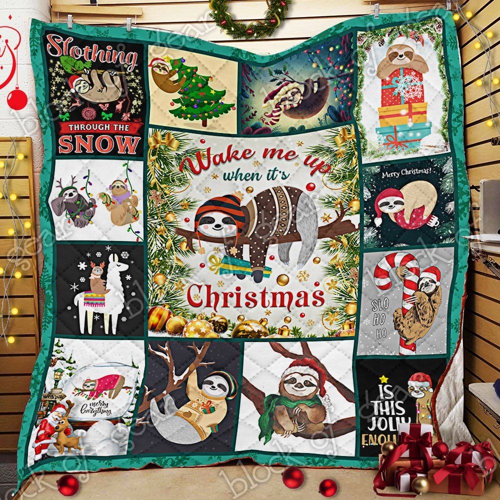 Mp2810 Sloth Wake Me Up Xmas Quilt Dhc16124265Dd