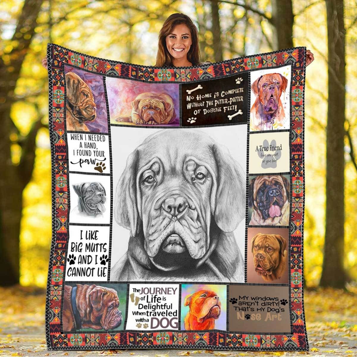 Mp2811 Dogue De Bordeaux Touch My Nose Quilt Dhc16122356Dd