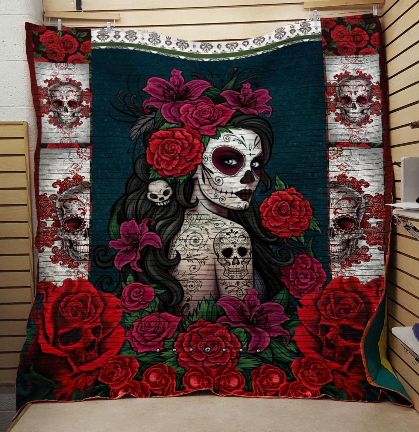 Mp3005 Sugar Skull My Sweet Girl Quilt Dhc16124412Dd