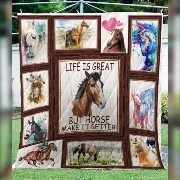 Mp3008 Horse Horse Make Life Better Quilt Dhc16124761Dd