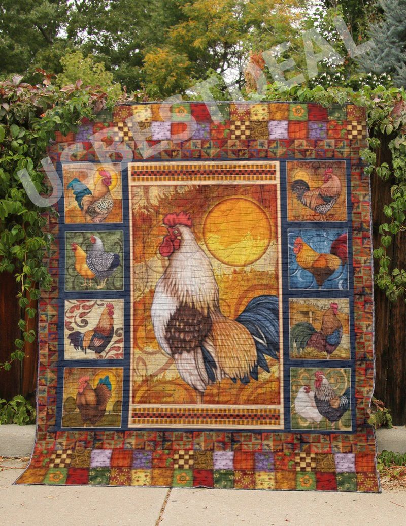 Mp3010 Chicken The Sun Will Rise Quilt Dhc16124216Dd