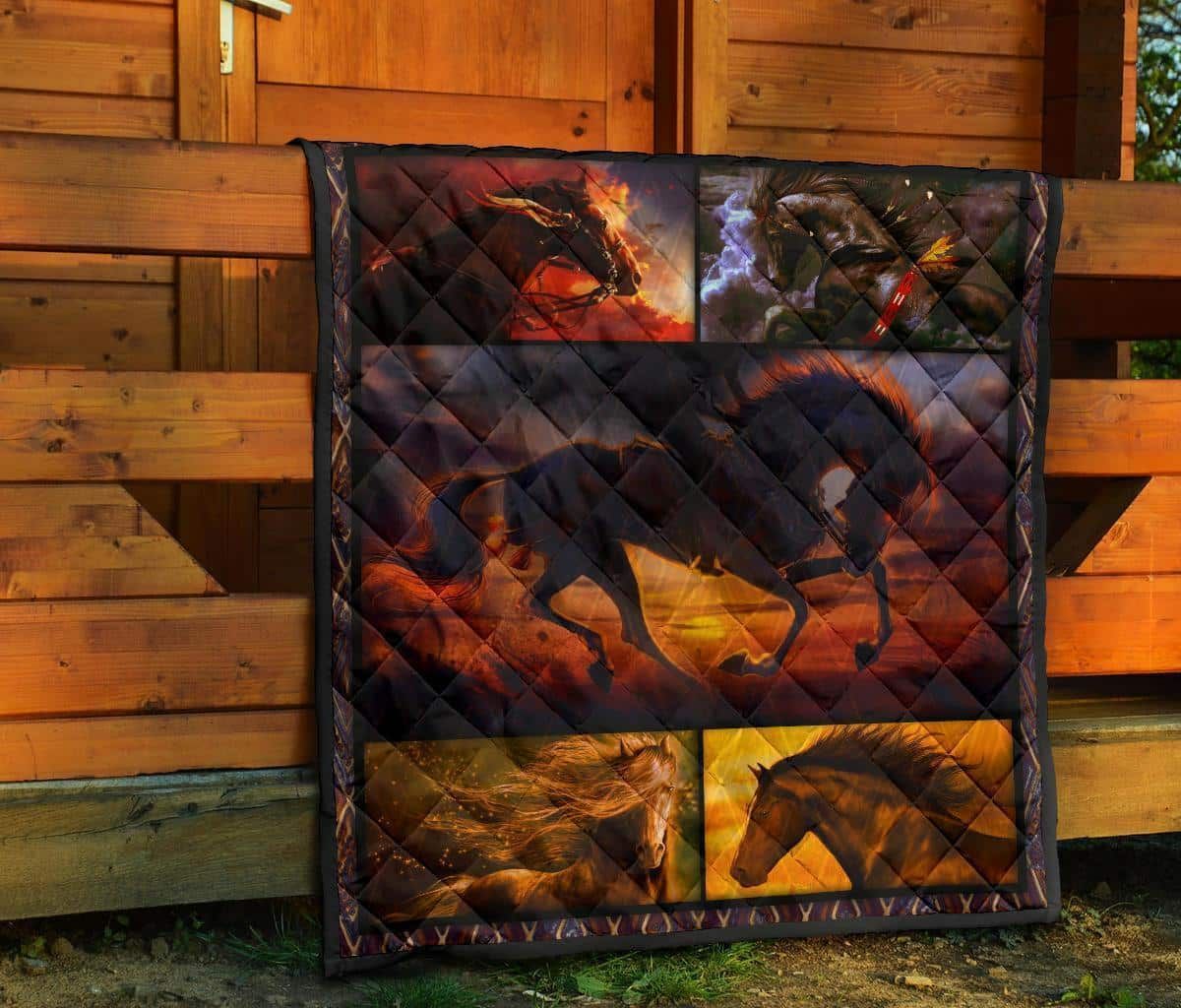 Mp3010 Horse The Sunset Lady Quilt Dhc16124194Dd