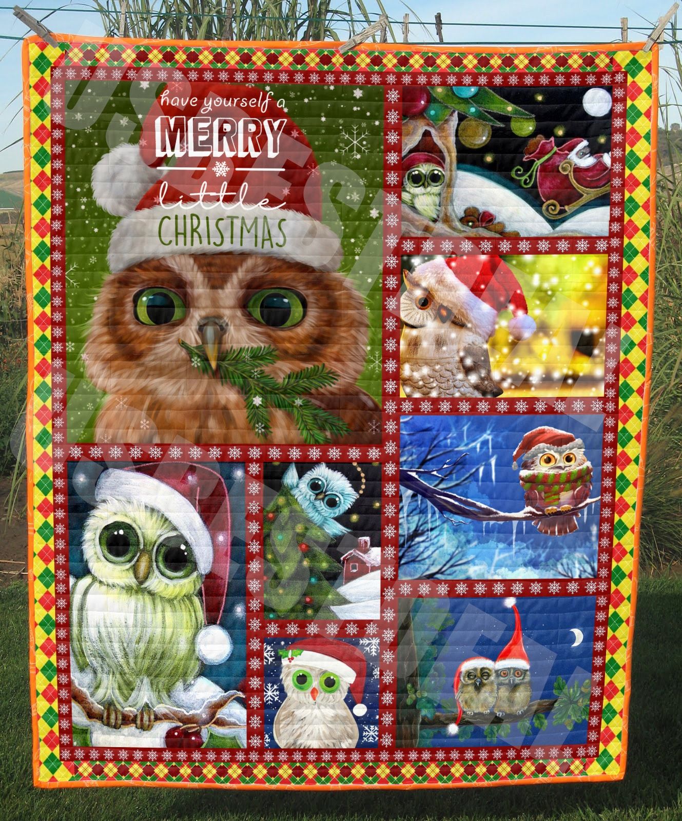 Mp3010 Owl Jolly Holly Owl Night Quilt Dhc16124211Dd