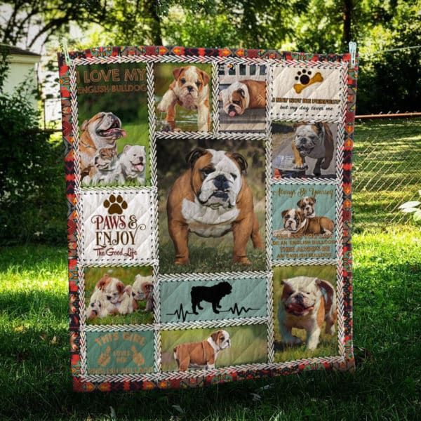 Mp3110 Bulldog Love My Bully Quilt Dhc16124169Dd