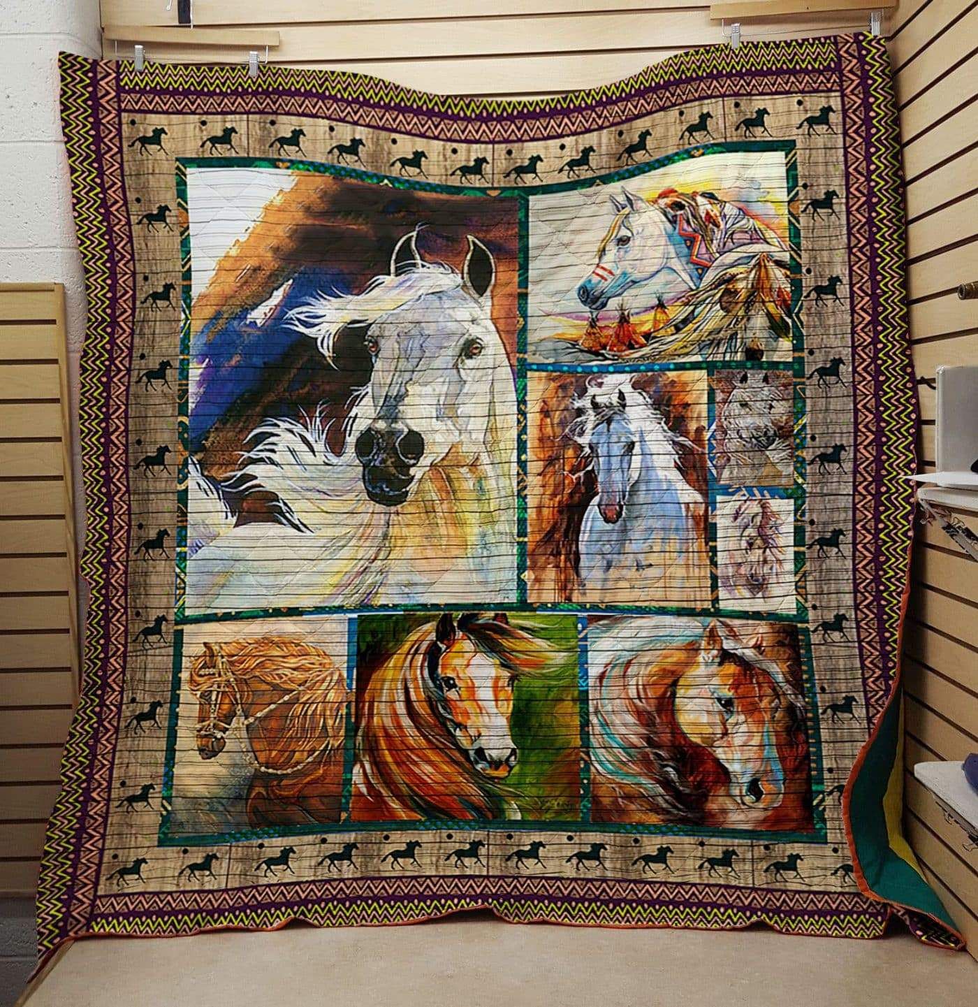 Mp3110 Horse Happy Road Quilt Dhc16124151Dd