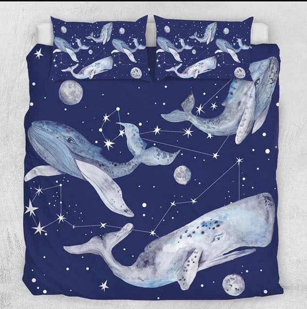 Mp3110 Whale Whale Flying Bedding Set