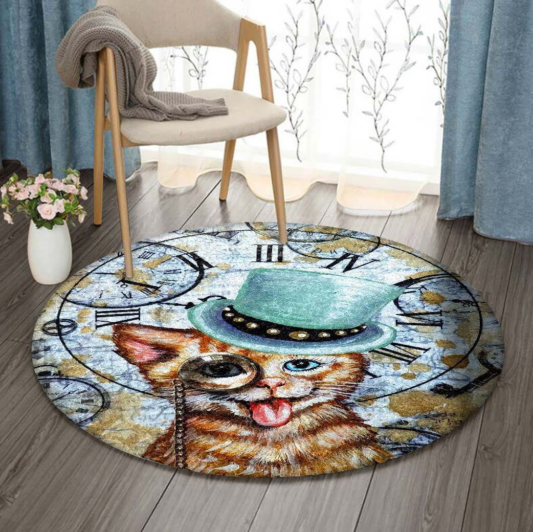 Mr Kitty Round Carpet