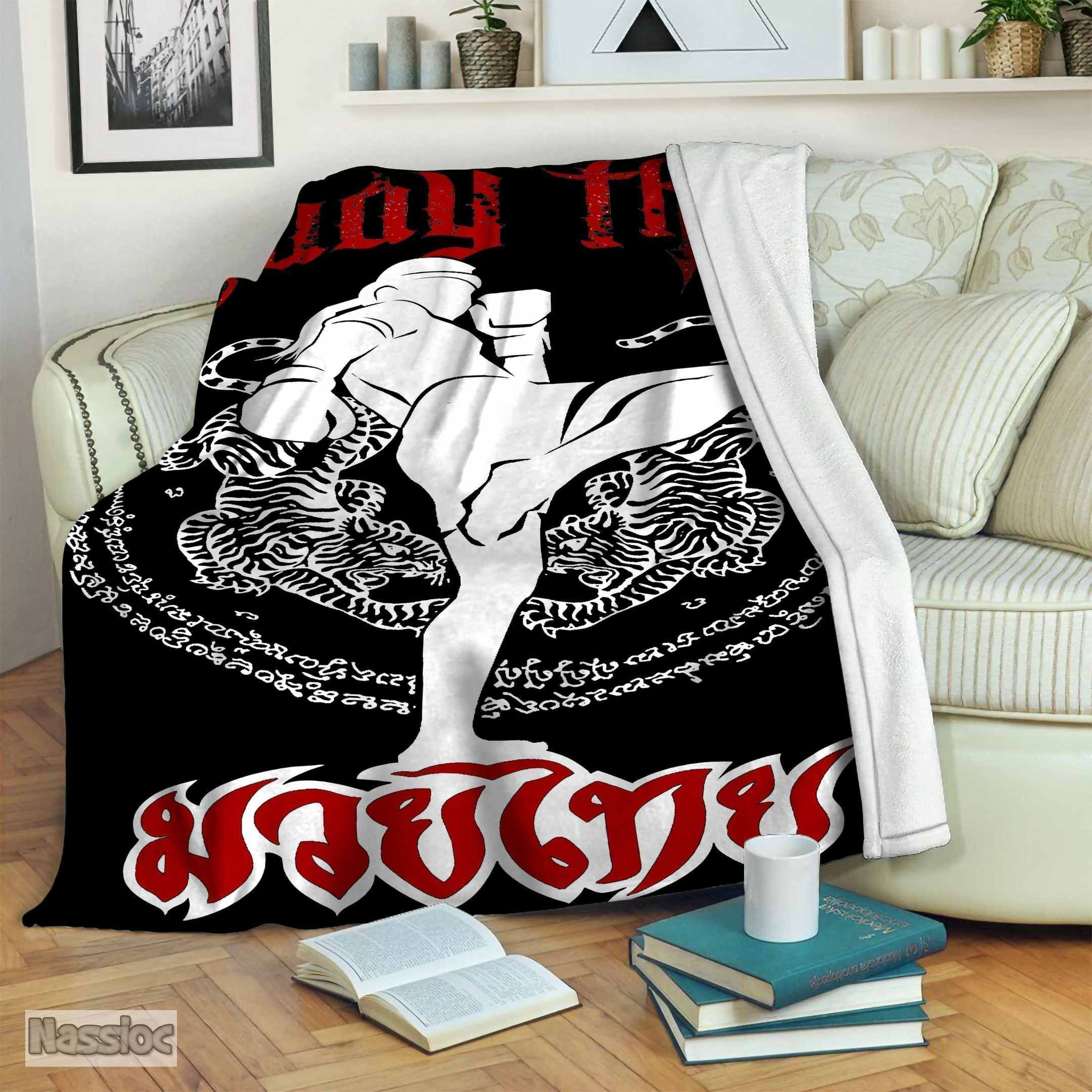 Muay Thai Fleece Blanket