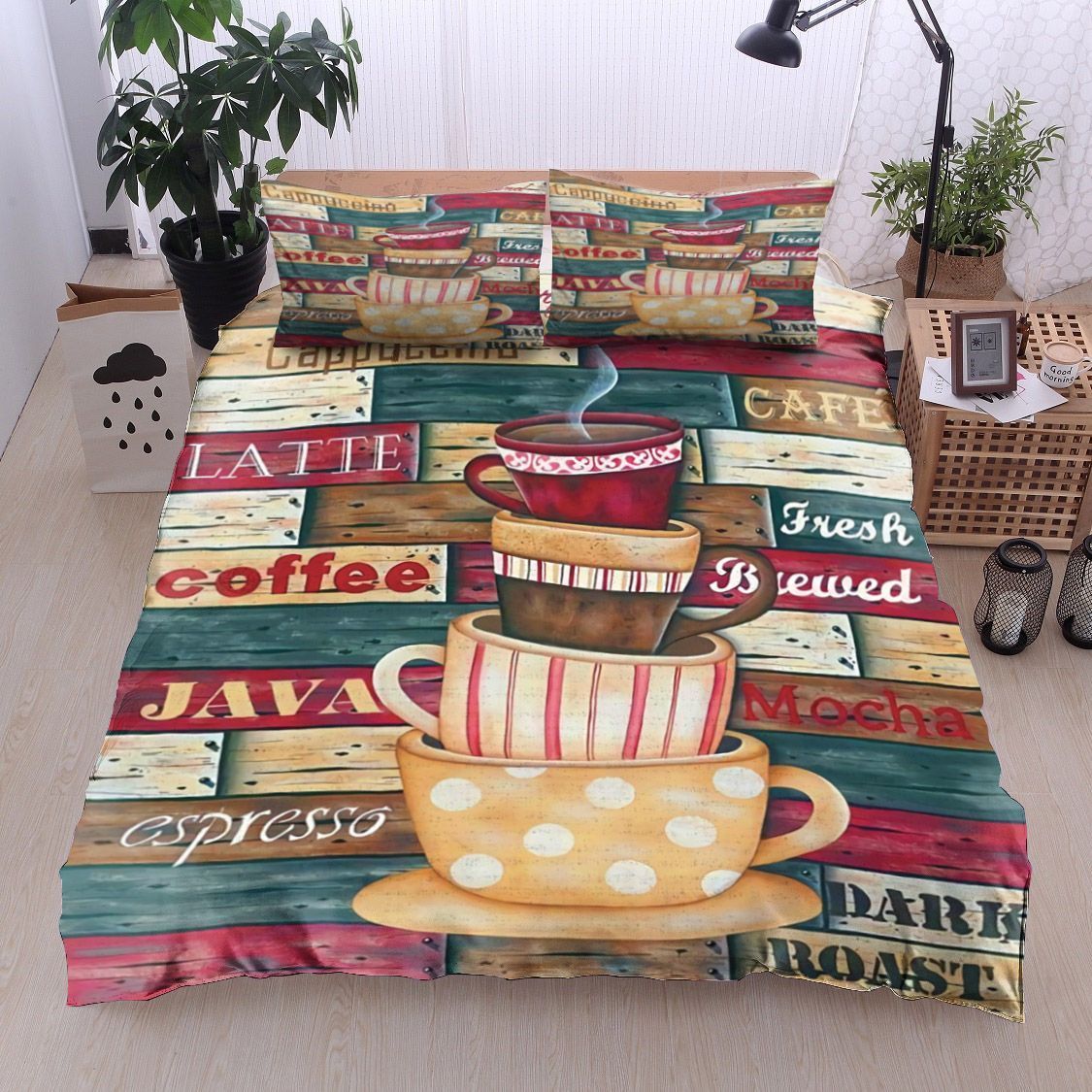 Mugs Coffee Mocha Bedding Set