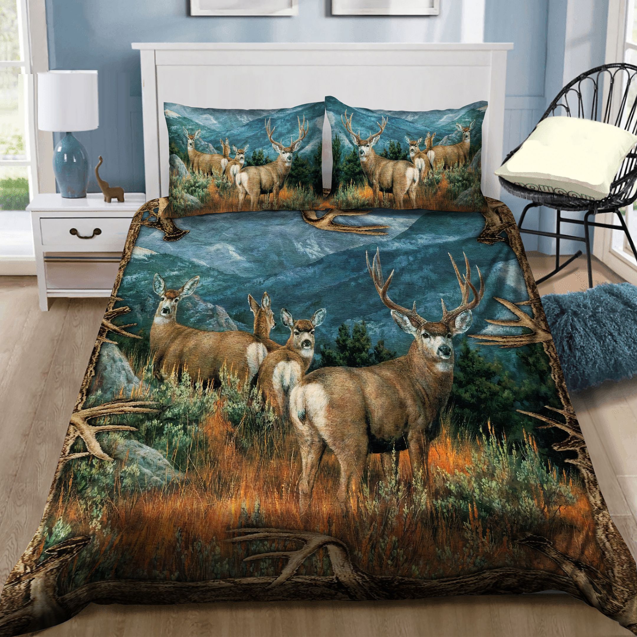 Mule Deer Painting Art Bedding Set
