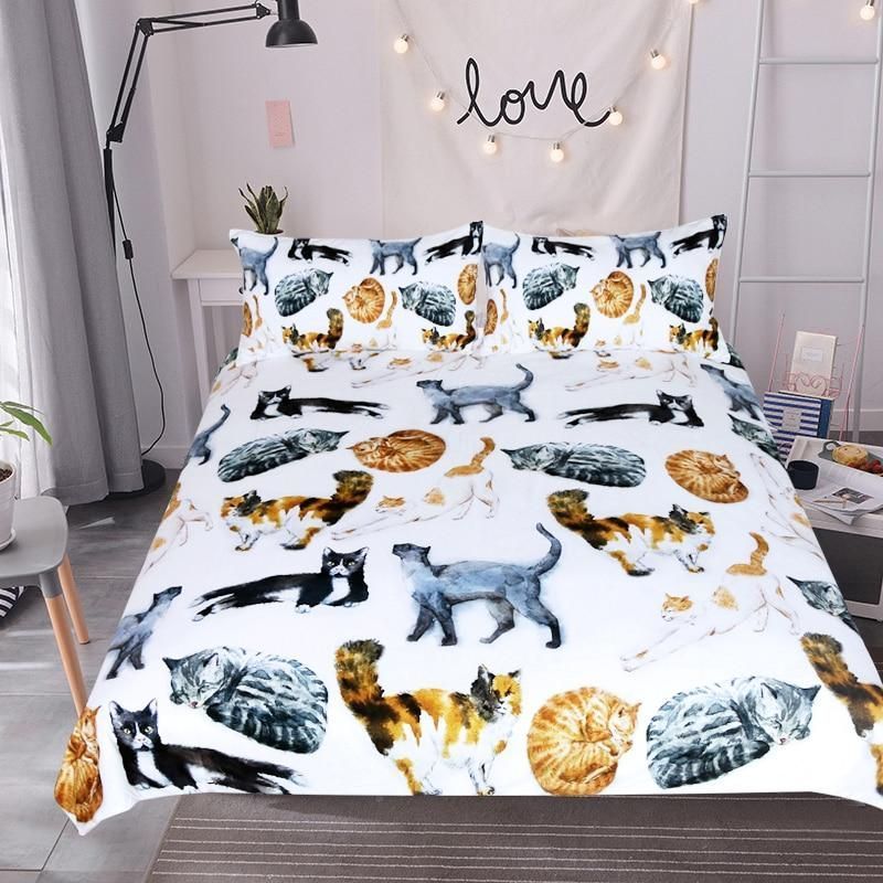 Multi Cats Bedding Set