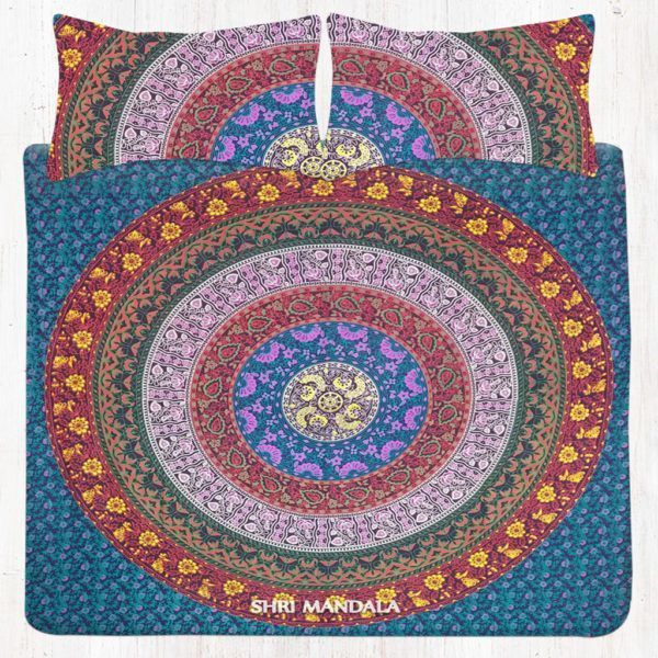 Multi Color Hippie Mandala Bedding Set