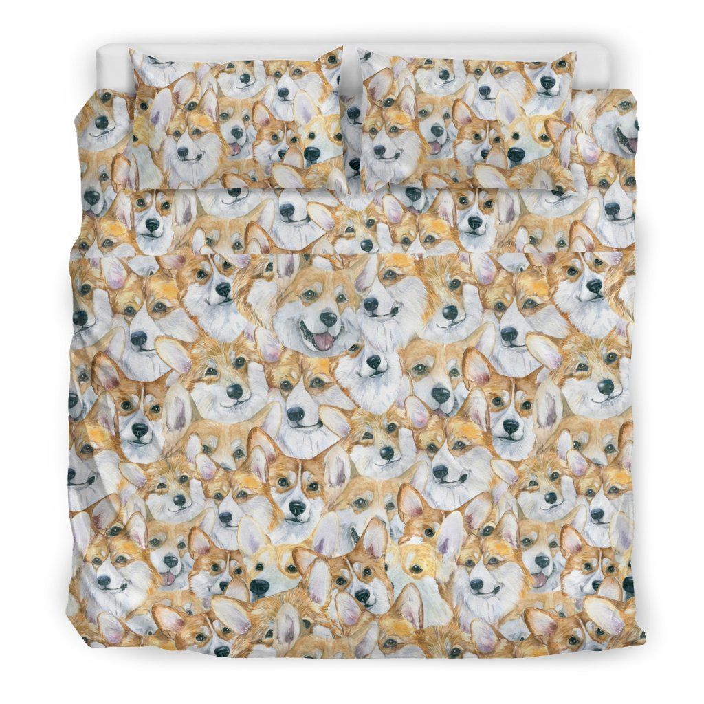 Multi Corgi Bedding Set
