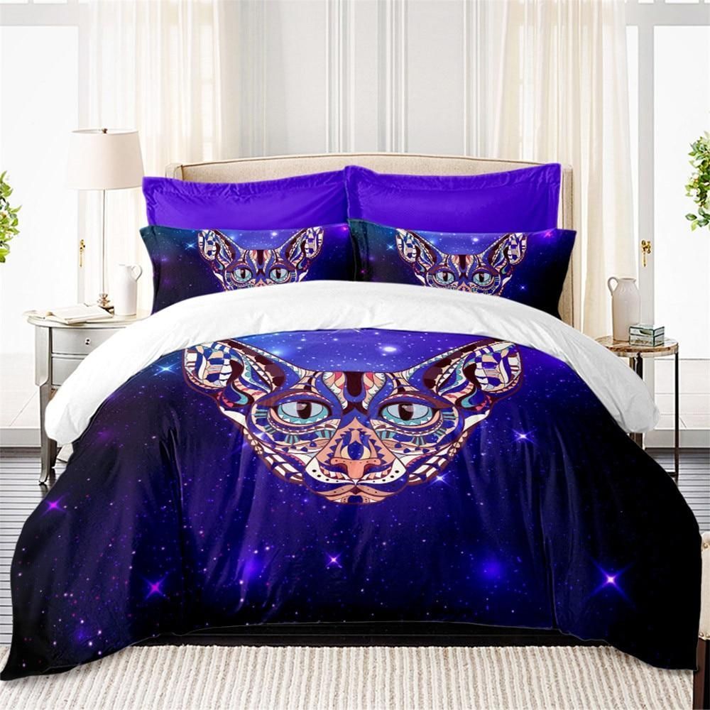 Multicolor Cat Bedding Set