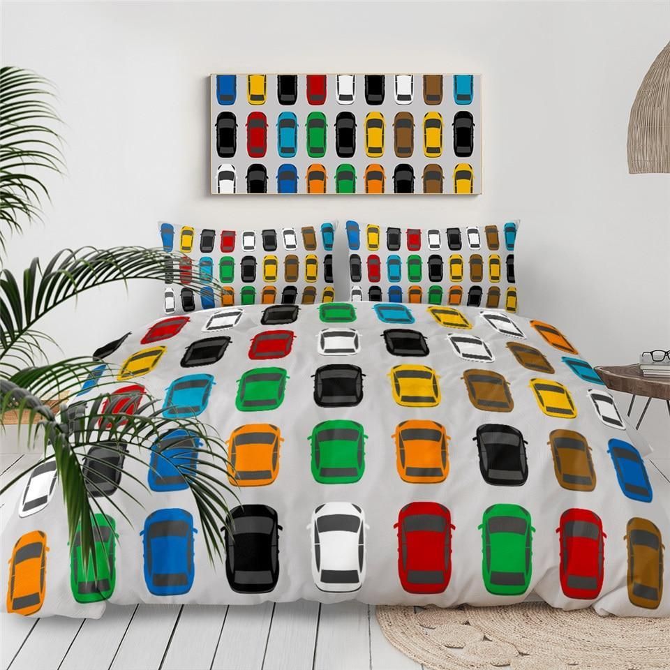 Multicolored Cars Bedding Set