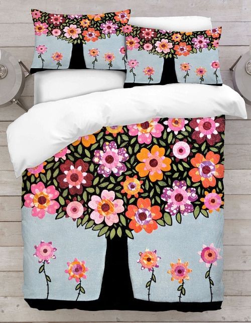 Multicolour Tree Digitally Printed Duvet Cover