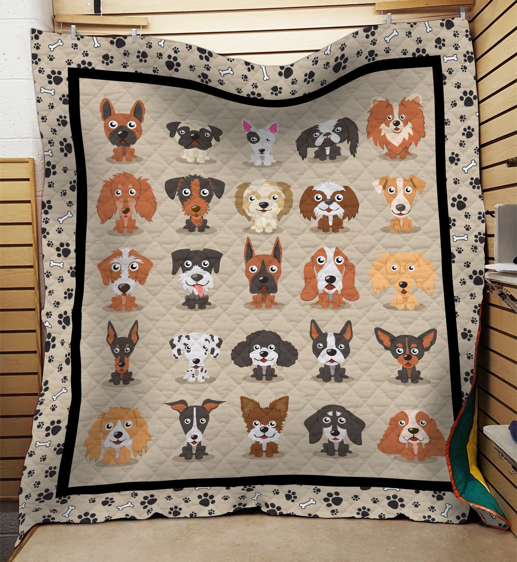 Multiple Dog Breed GS-KL1501NP Quilt Blanket