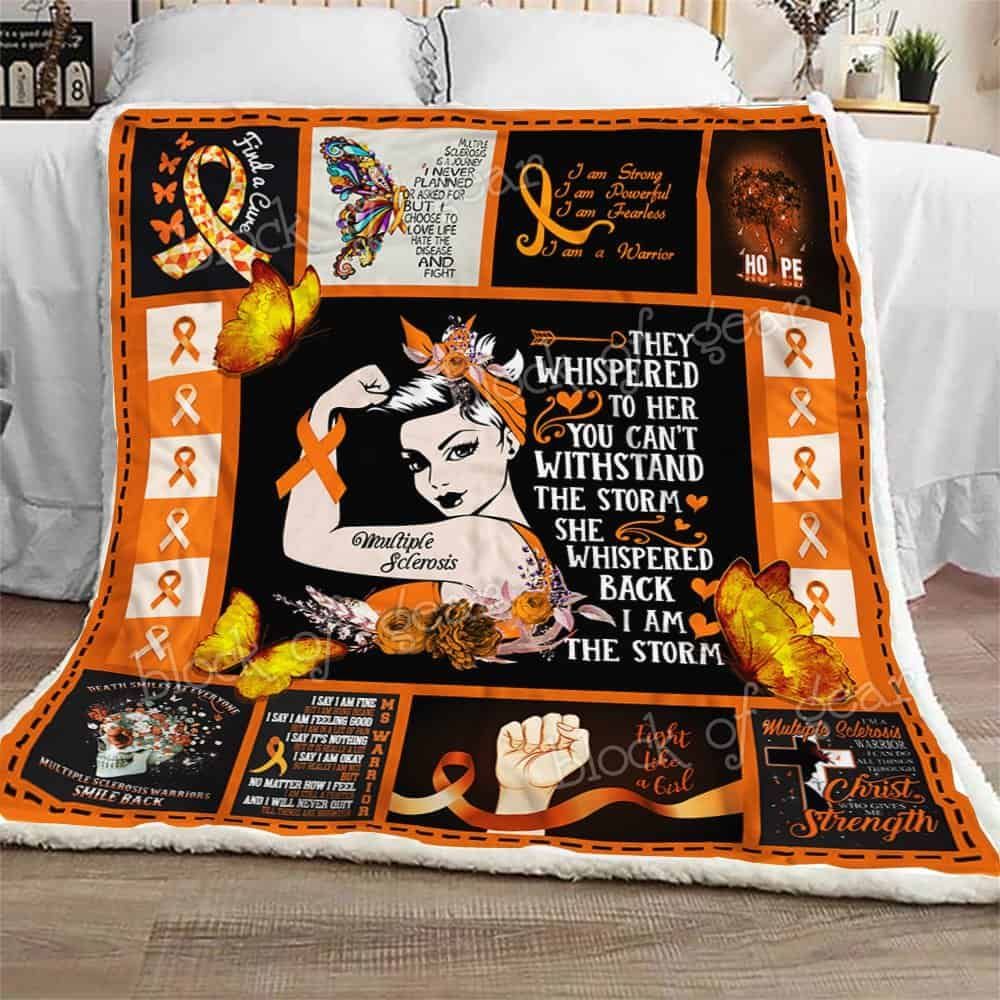 Multiple Sclerosis Warrior Fleece Blanket
