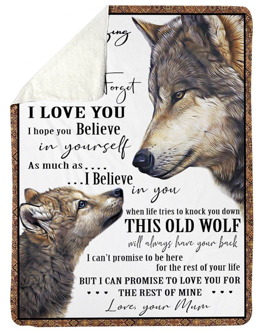 Mum Gift For Son Never Forget How Much I Love You Fleece Blanket Sherpa Blanket