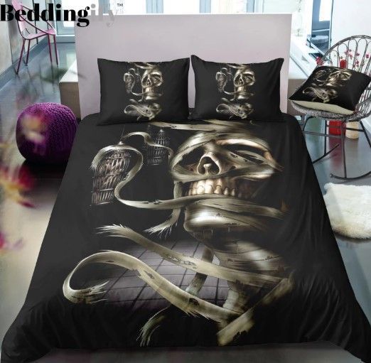 Mummy Skull Bedding Set