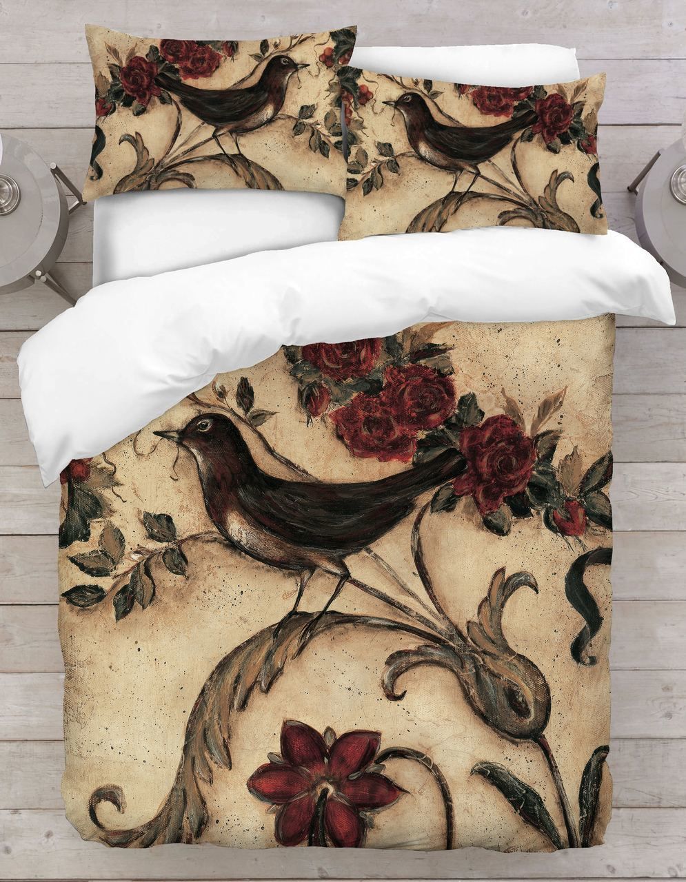 Mural Bird 3d Bedding Set