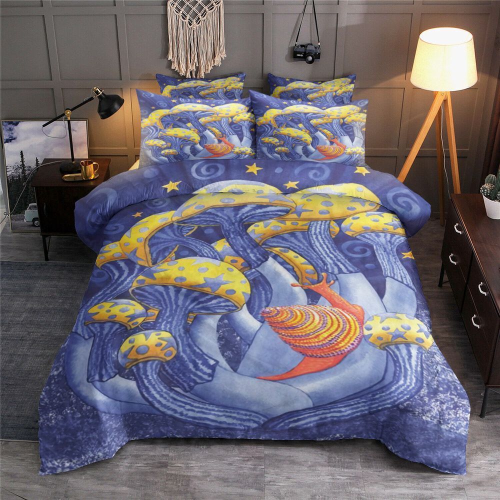 Mushroom Hippie Snail Bedding Set