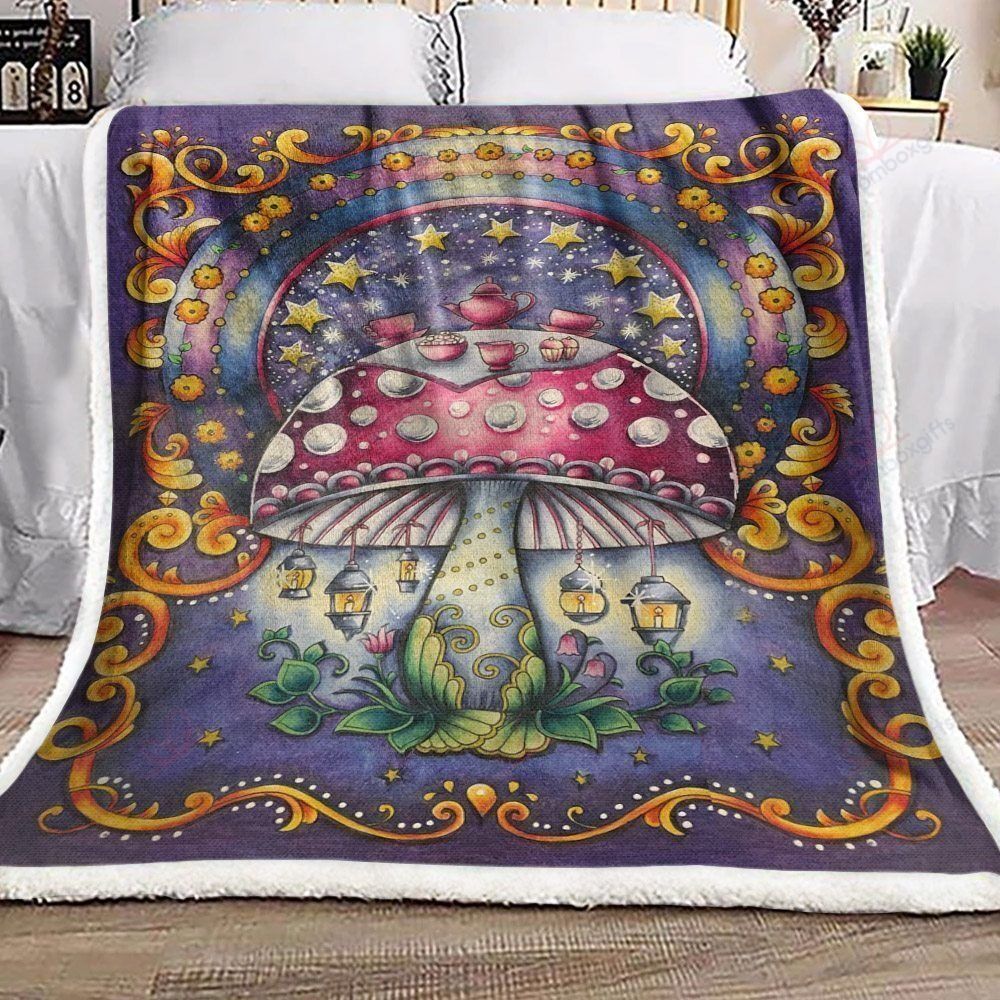 Mushroom Fleece Blanket