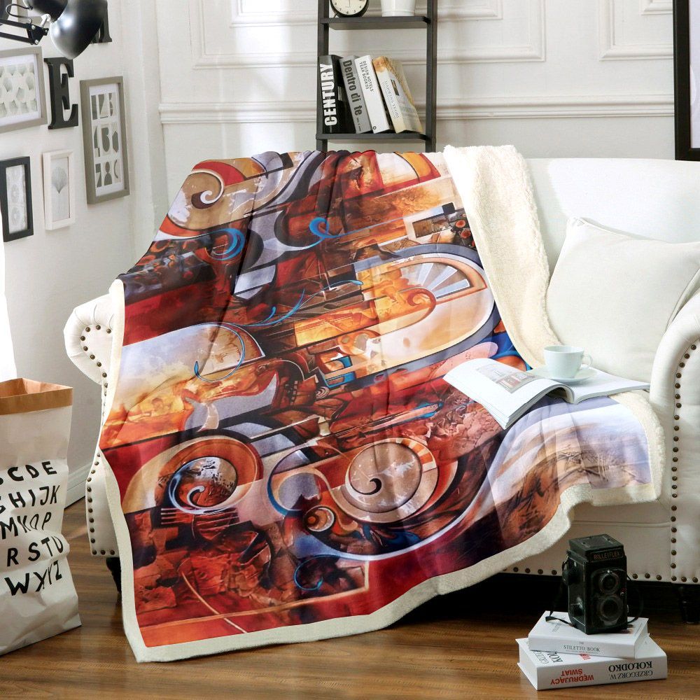Music Sherpa Fleece Blanket