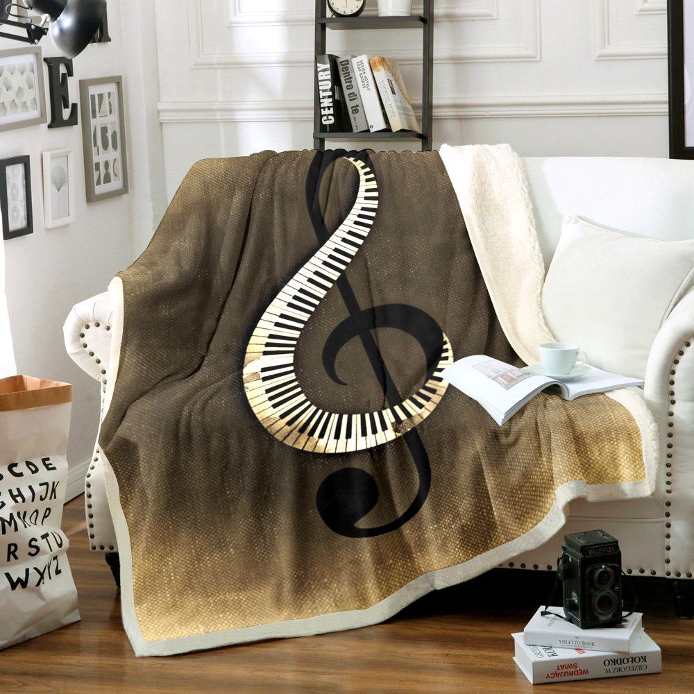 Music Sherpa Fleece Blanket