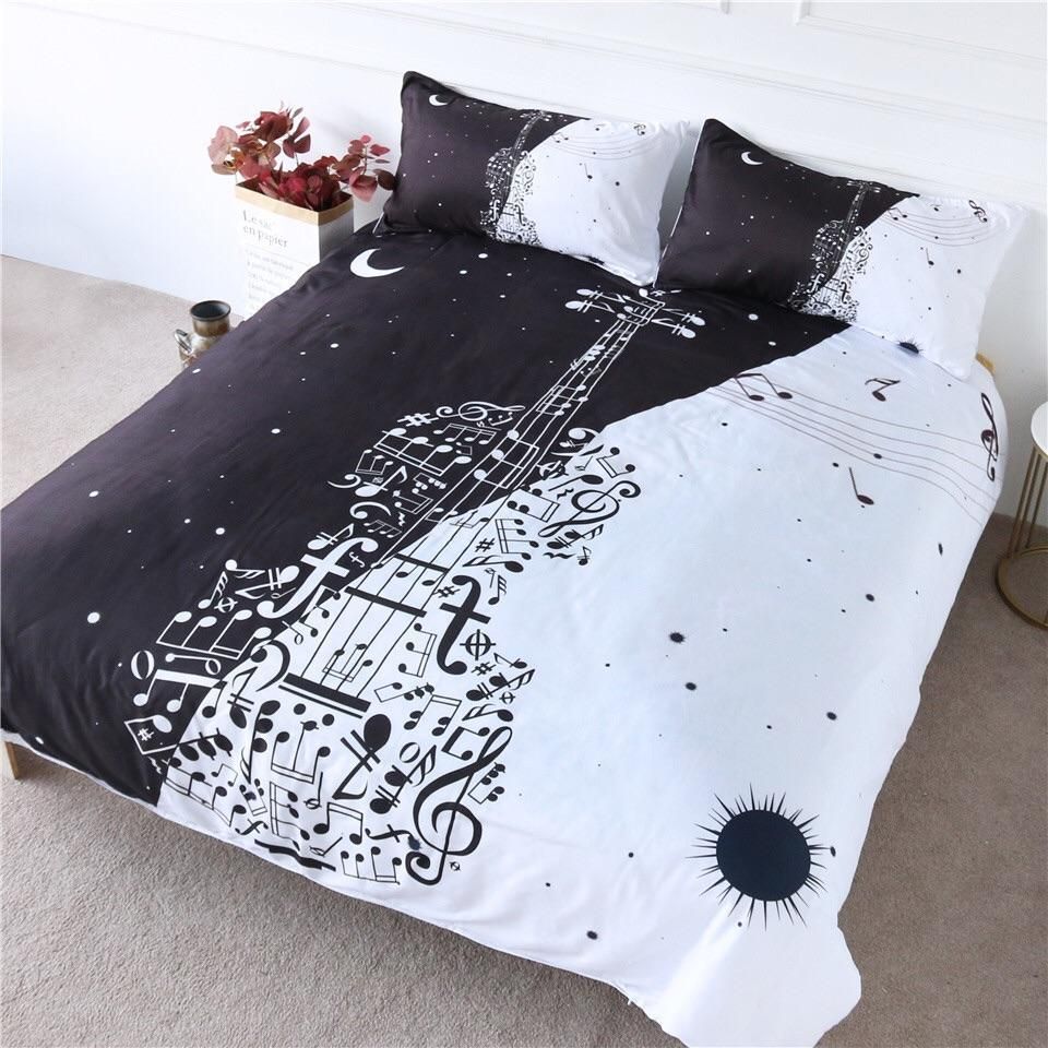 Music And Guitars Bedding Set